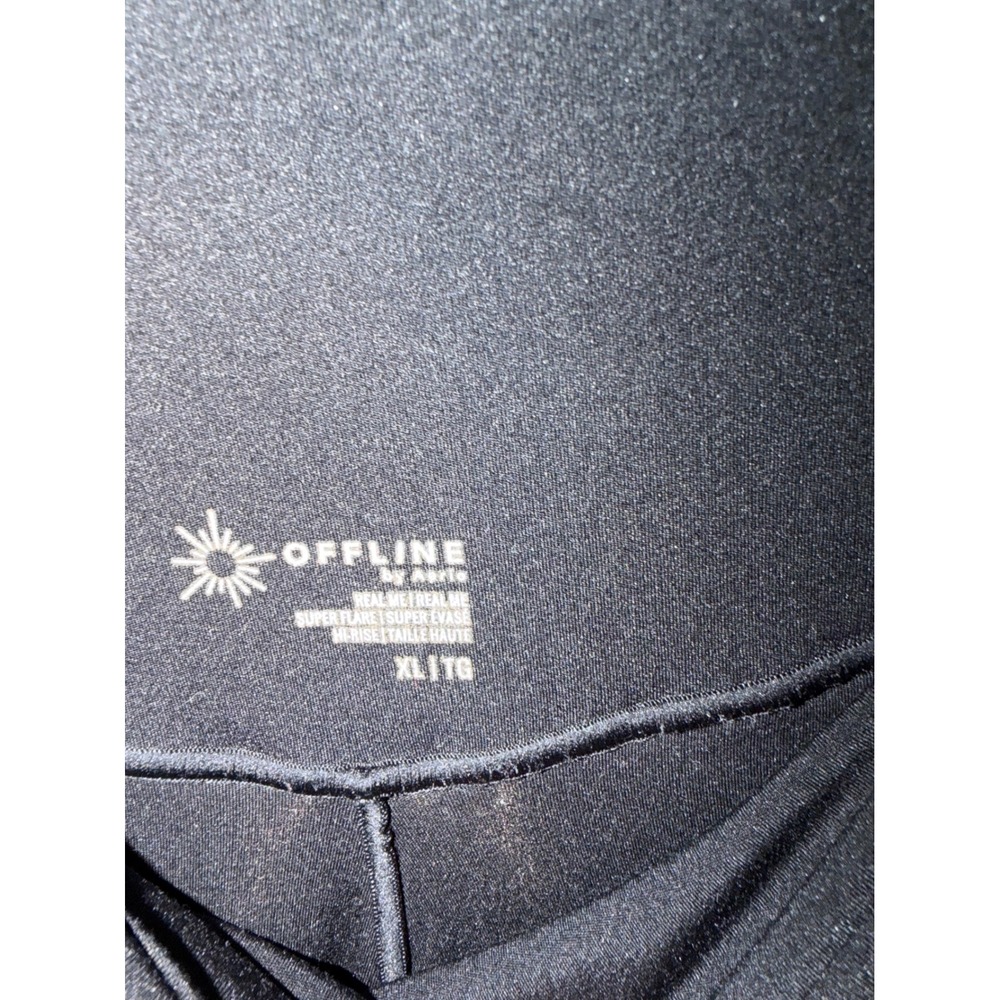 OFFLINE by Aerie Real Me Super Flare Legging Black Crossover XL - Picture 9 of 10